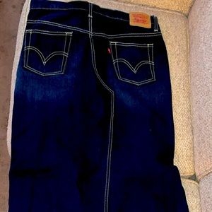 Long Levi denim skirt